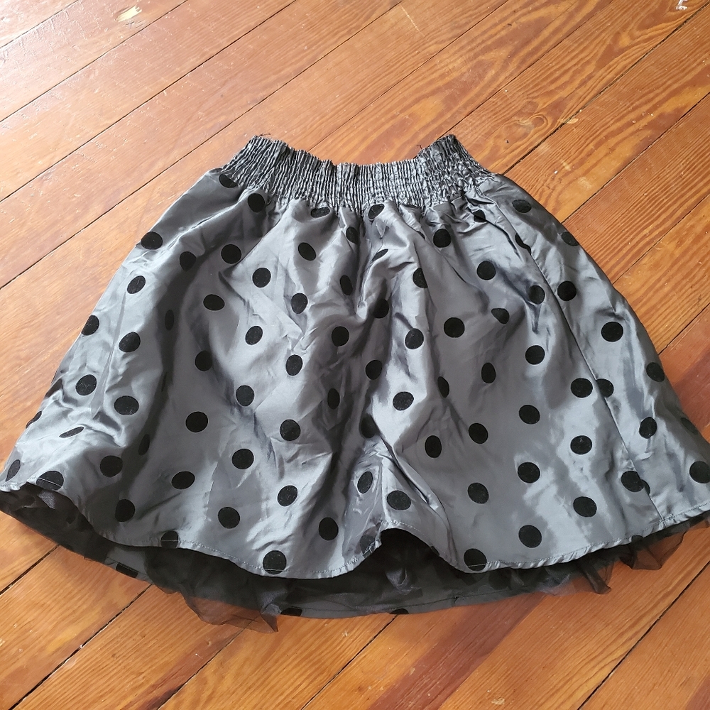 Candies girl black and grey skirt size girls (14)